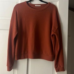Burnt Orange Fuzzy Sweater